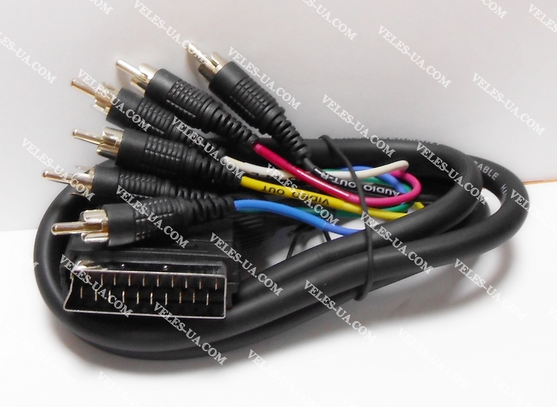 шнур Штекер Скарт х 6RCA Штекерів шнур Штекер Скарт х 6RCA Штекерів