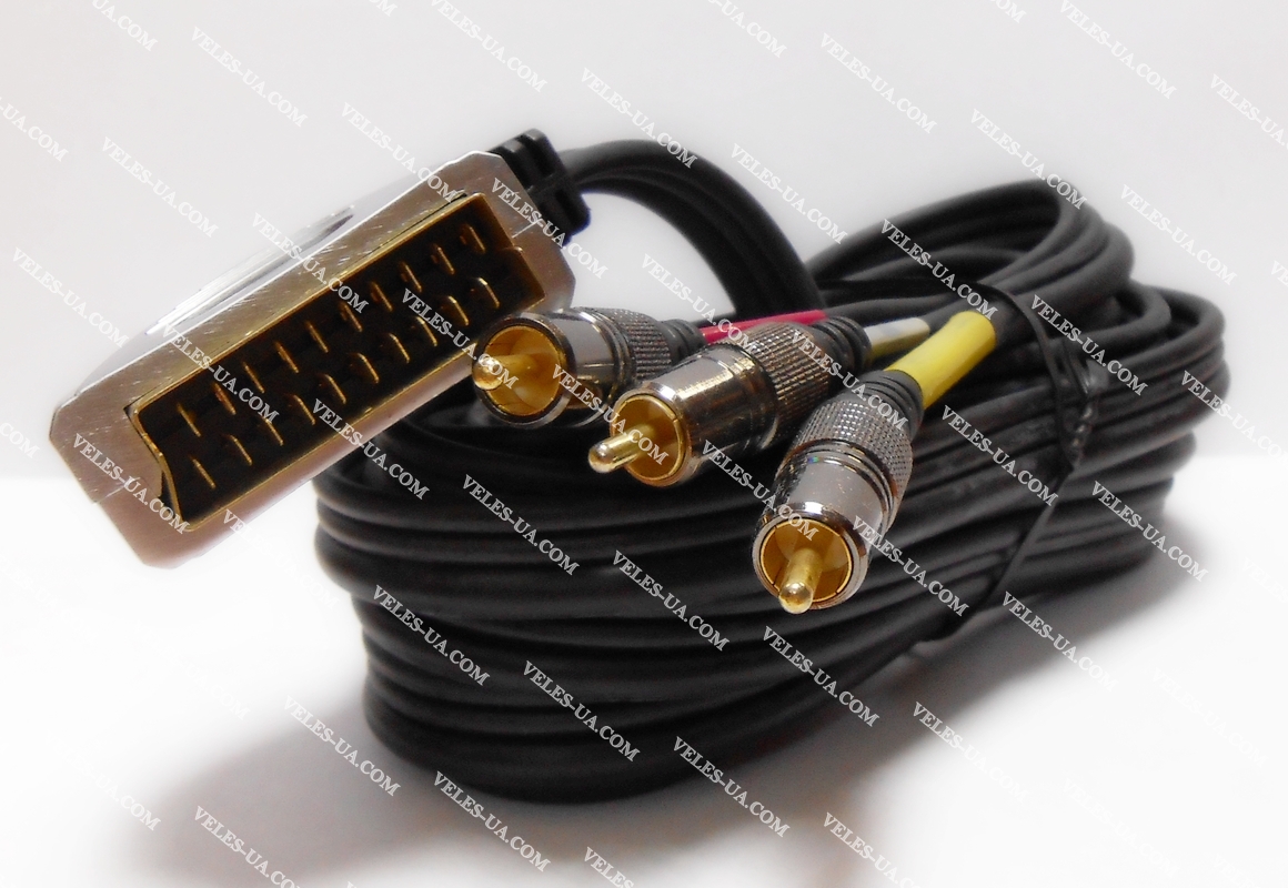 шнур Штекер Скарт х 4RCA Штекера шнур Штекер Скарт х 4RCA Штекера