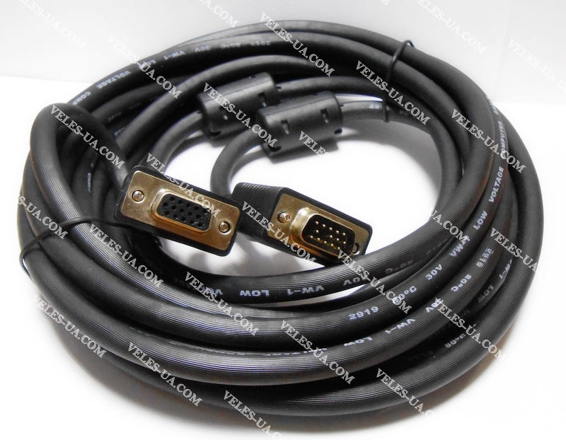 шнур VGA Штекер HDB15pin х Гніздо HDB15pin шнур VGA Штекер HDB15pin х Гніздо HDB15pin
