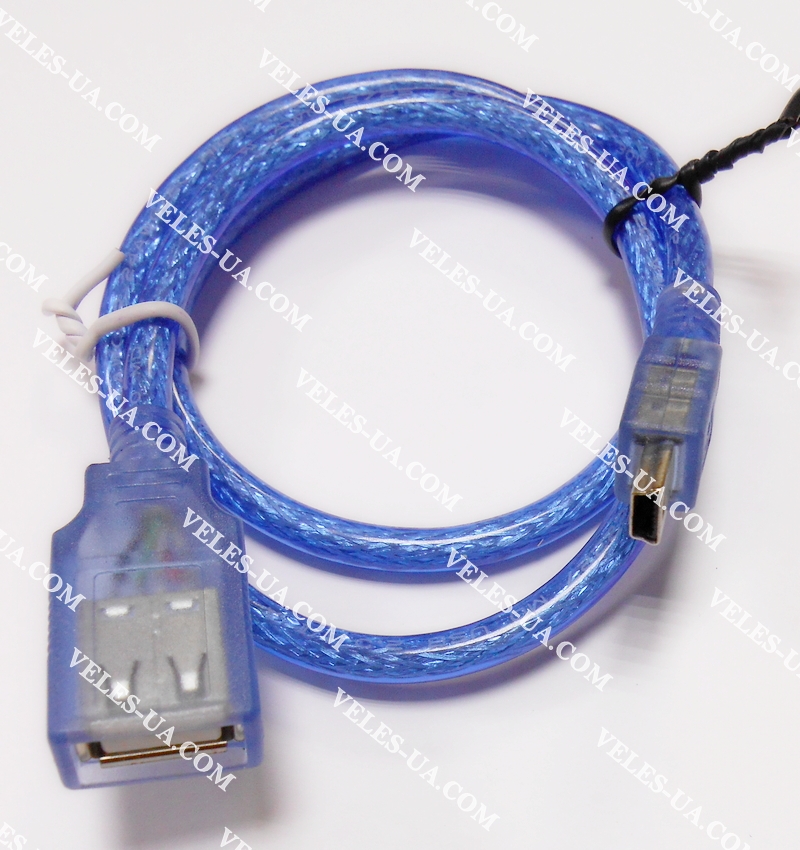 шнур Штекер mini USB(5pin) x Гніздо USB-2.0 A шнур Штекер mini USB(5pin) x Гніздо USB-2.0 A