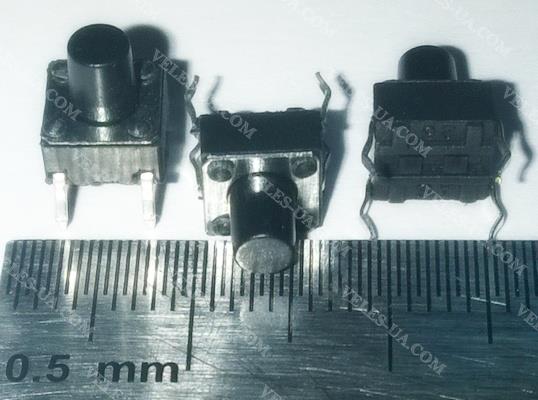 мікро-кнопка  6х6mm, 4pin